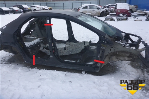 Порог со стойкой правый (5ти дверный кузов) для Honda Civic 5D с 2005-2011г (Цивик)