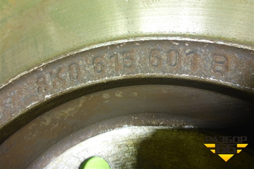 Диск тормозной задний (не вентилируемый) (8K0615601B) для Audi A4 (В8) с 2007-2015г (А4)