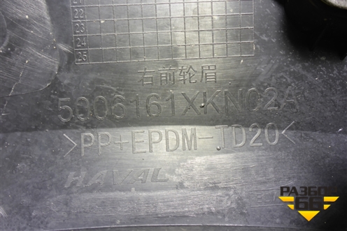 Накладка переднего крыла правого (5006161XKN02A) для Haval F7x с 2024-2026г (Ф7х)