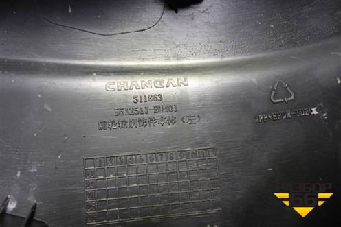 Накладка переднего крыла левого (5512511BU401) для Changan Hunter Plus с 2020-2025г (Хантер Плюс)