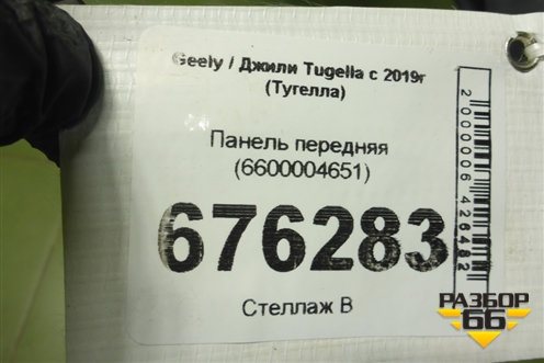 Панель передняя (6600004651) для Geely Tugella с 2019г (Тугелла)
