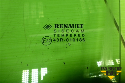 Стекло двери передней левой для Renault Sandero с 2013-2022г (Сандеро)