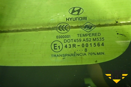 Стекло глухое левое (878102E100) для Hyundai Tucson с 2004-2010г (Туксон)