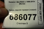 Дверь задняя правая (новая) для Daewoo Matiz с 1998-2015г (Матиз)