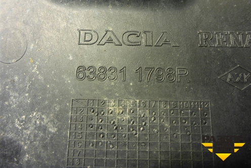 Пыльник двигателя нижний левый (638311798R) для Renault Logan II с 2012г (Логан)