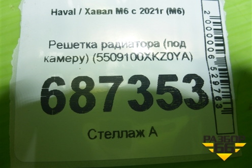 Решетка радиатора (под камеру) (5509100XKZ0YA) для Haval M6 с 2021г (М6)